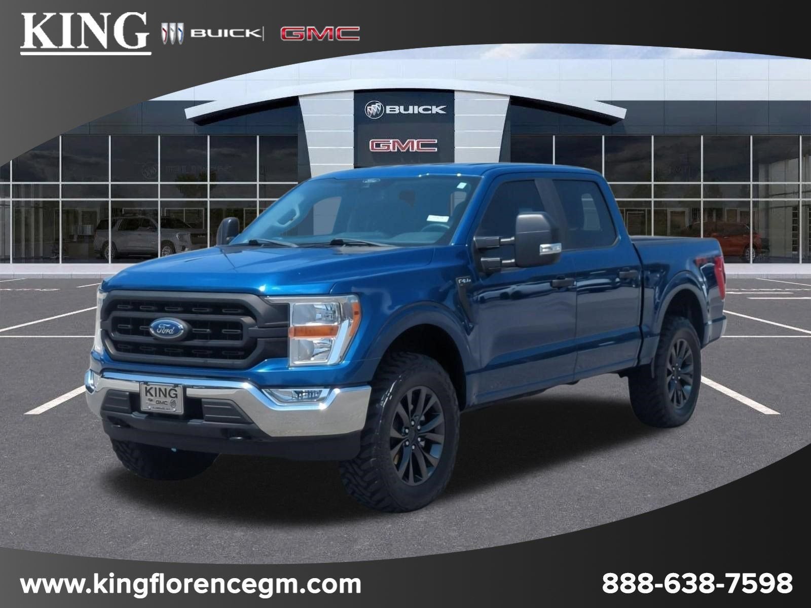 2022 Ford F-150 XL in Blue — front three-quarter view