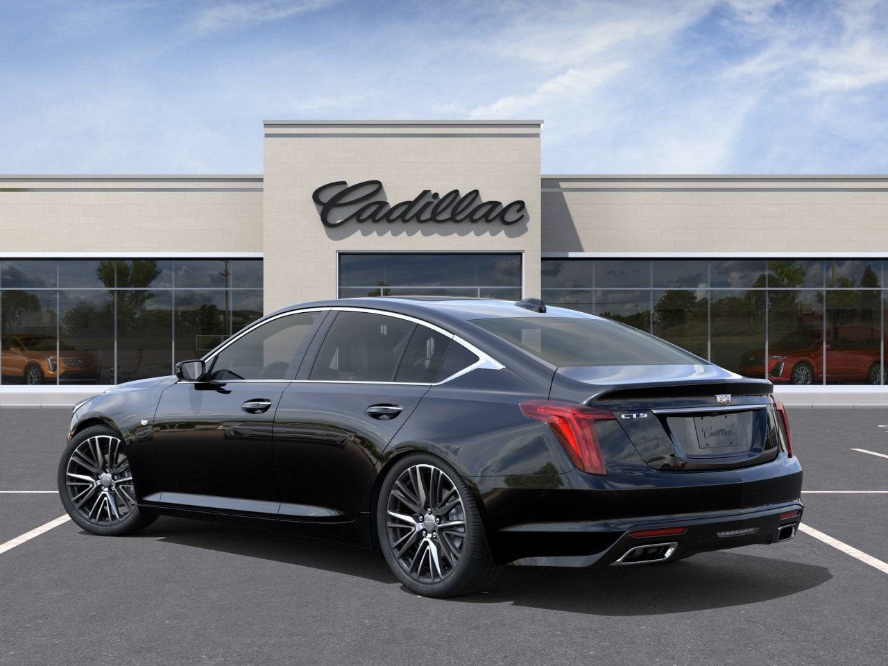 2026 Cadillac CT5 — rear three-quarter view