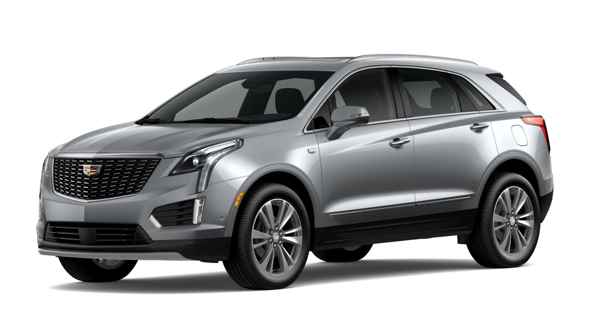 2026 Cadillac XT5 Premium Luxury in Argent Silver Metallic — front three-quarter view