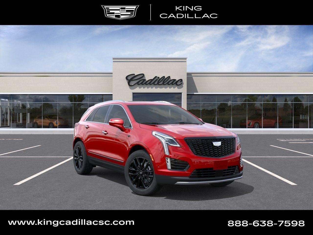 2026 Cadillac XT5 Premium Luxury in Radiant Red Tintcoat — front three-quarter view