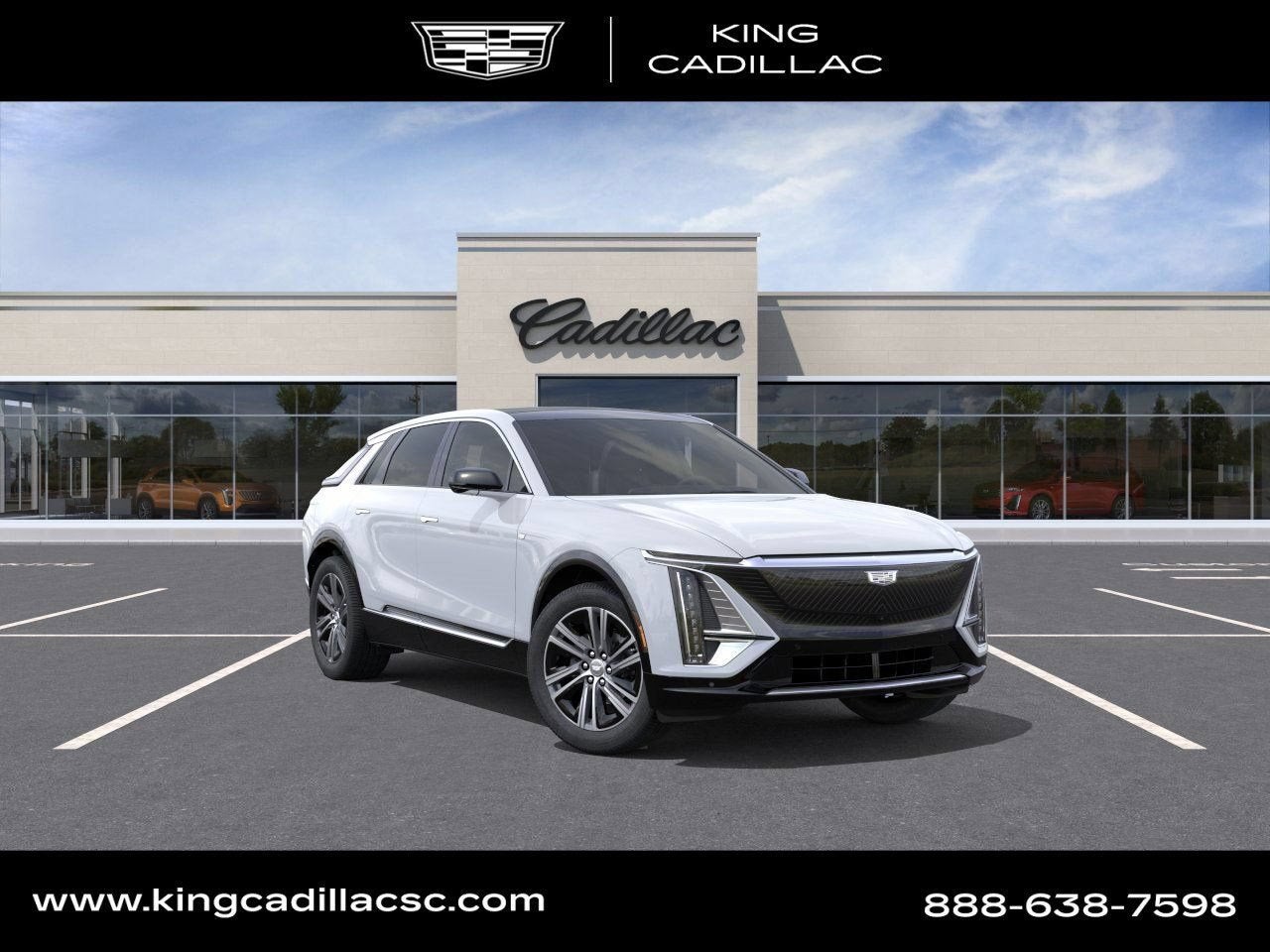 2026 Cadillac LYRIQ Premium Luxury in Vibrant White Tricoat — front three-quarter view