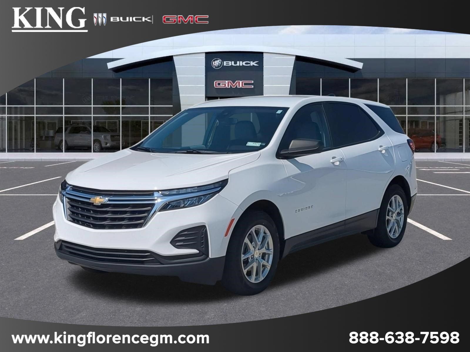 2022 Chevrolet Equinox LS in Summit White — front three-quarter view