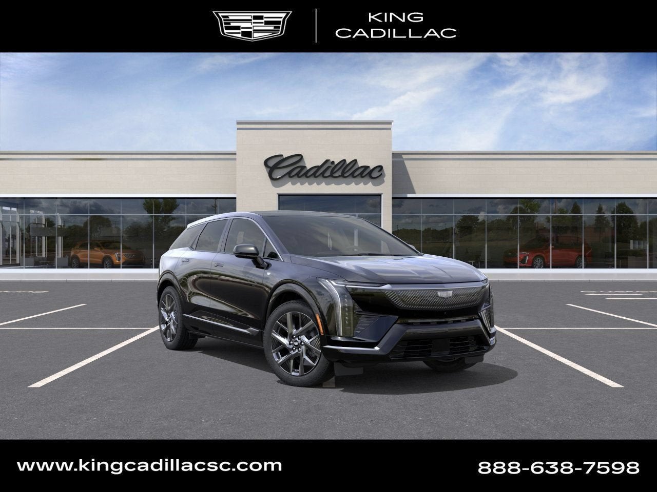2026 Cadillac OPTIQ Luxury in Black Raven — front three-quarter view