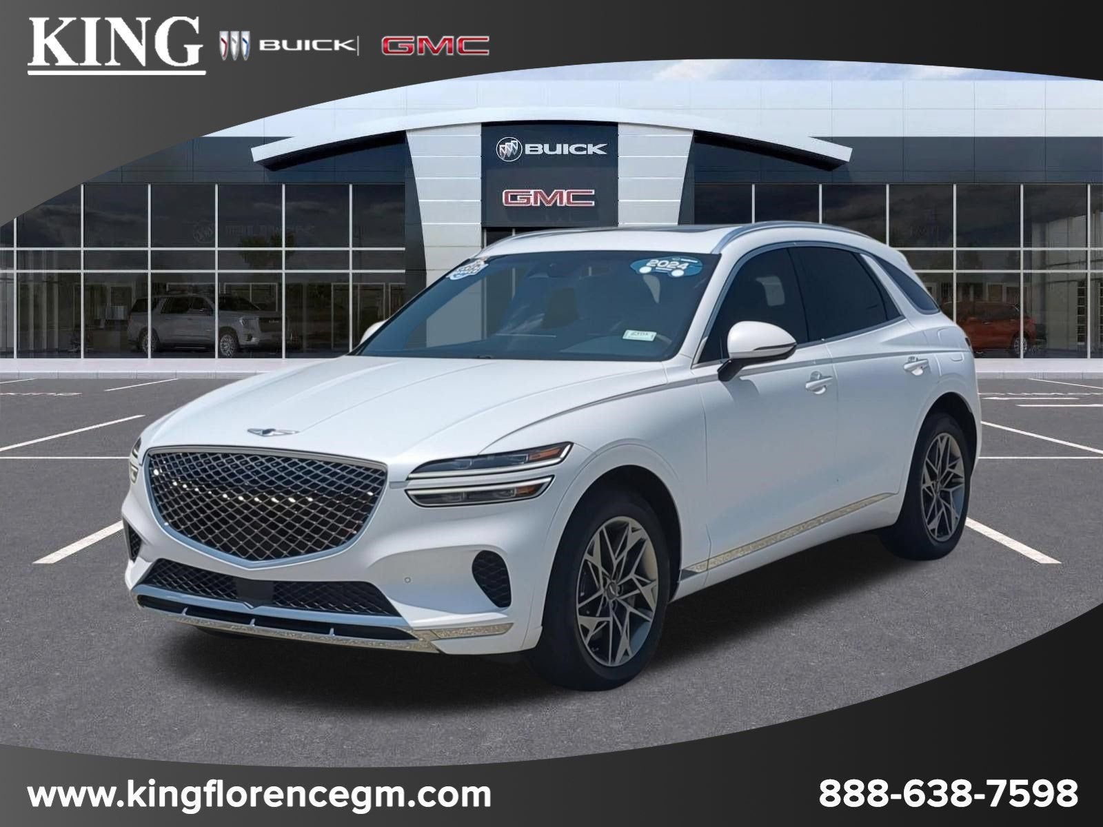 2024 Genesis GV70 2.5T AWD in White — front three-quarter view