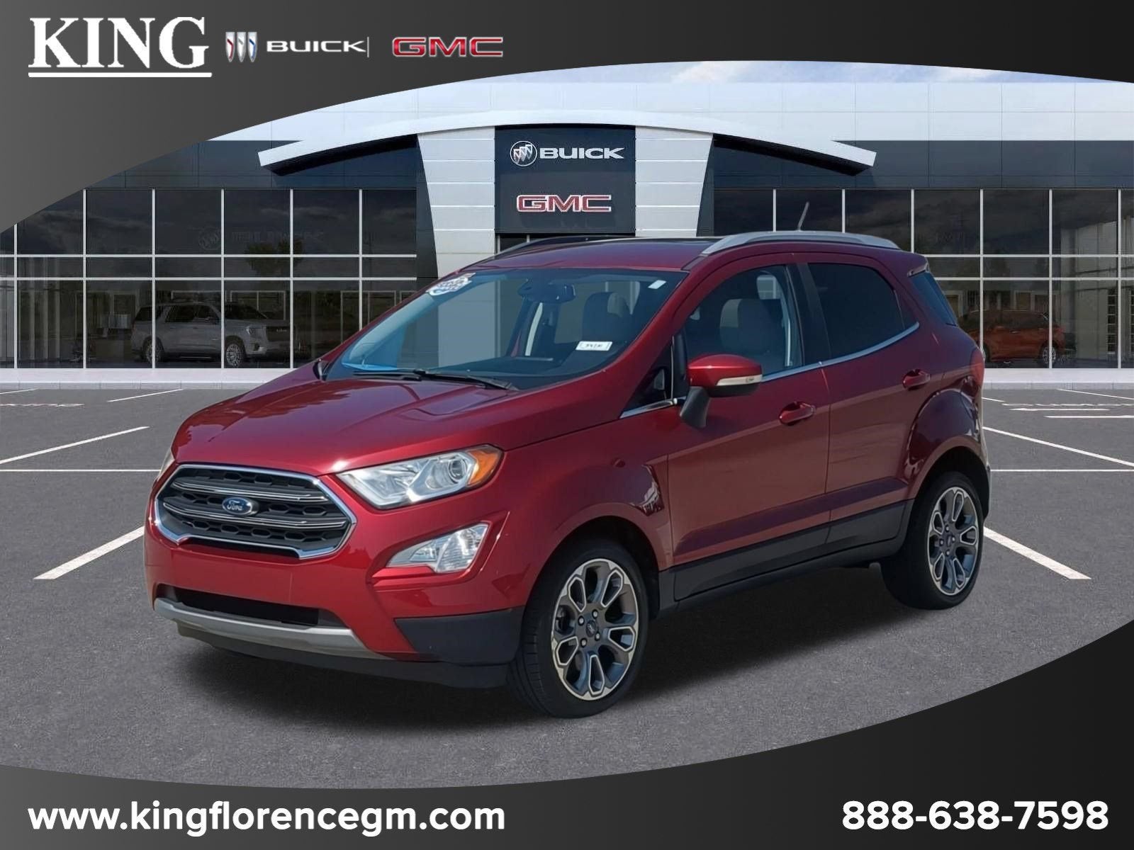2020 Ford EcoSport Titanium in Red — front three-quarter view